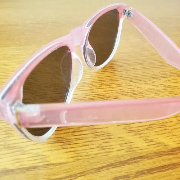 "Penelope II" Champagne Frame Shield Retro Sunglasses with Mirror Lens - Picture 5 of 5